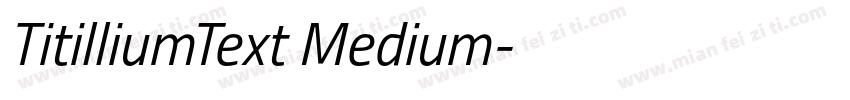 TitilliumText Medium字体转换